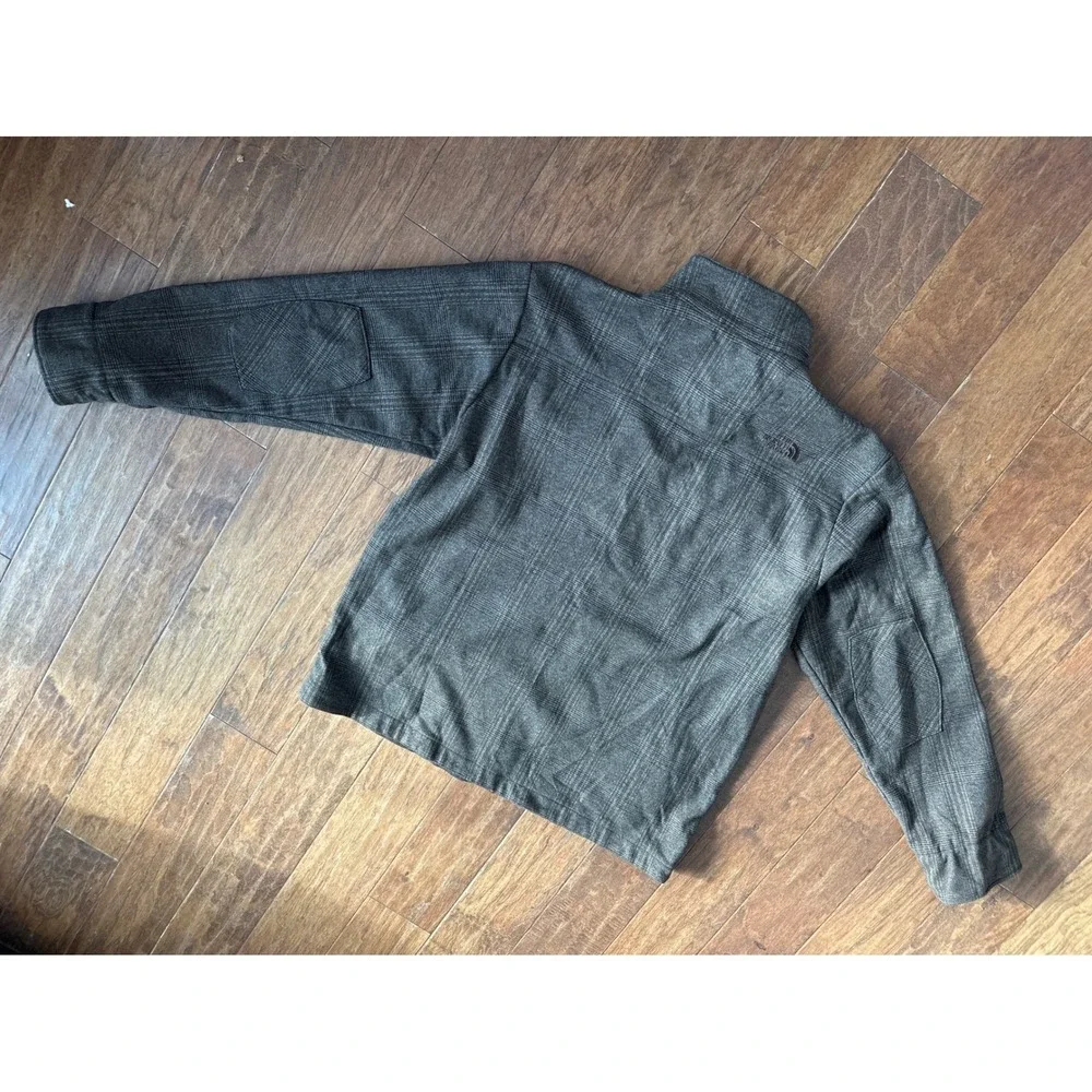 The North Face Plaid Fleece Full Zip Jacket Men's‎ XXL Vintage Tweed